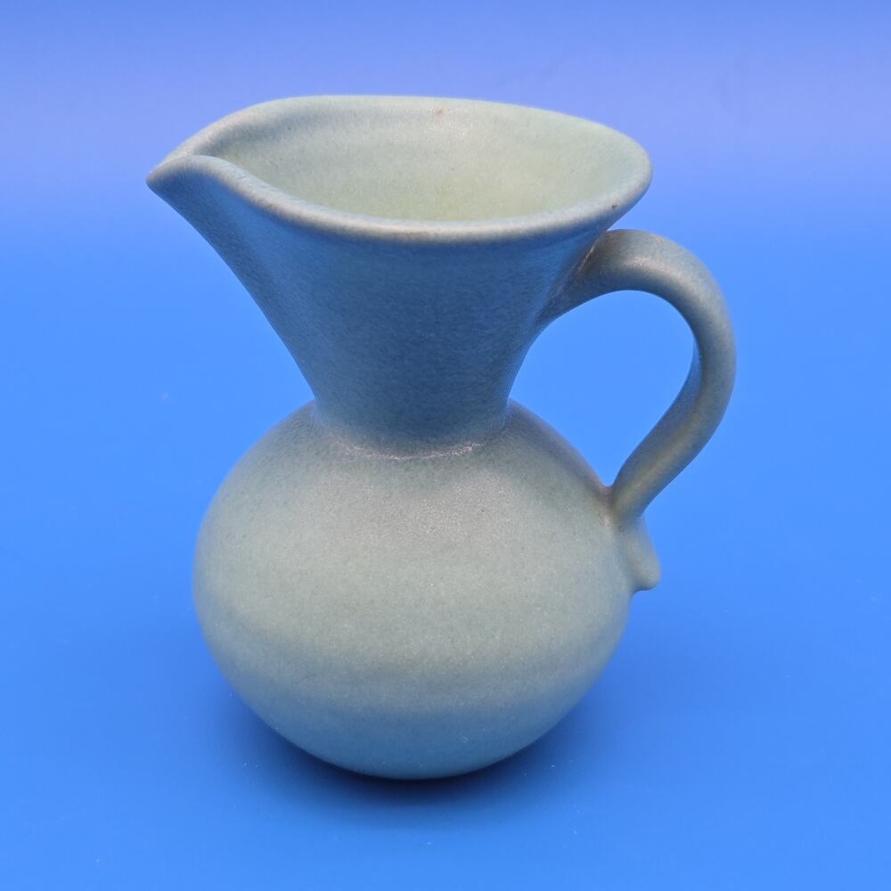 Van Briggle Pottery - Ming Blue Pitcher Original - Signed Fred Wills - 4"